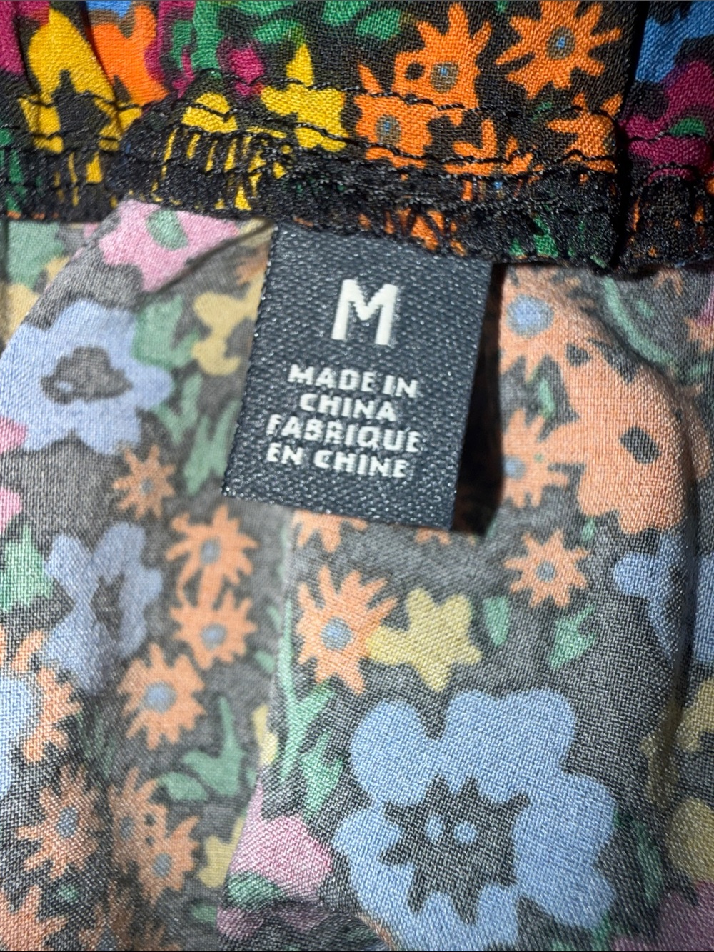 Toad&Co Black Multi Floral High-Low Ruffle Skirt - Picture 5 of 5